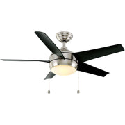 Home Decorators 51565 Windward 44" Indoor Brushed Nickel Ceiling Fan 1001030009